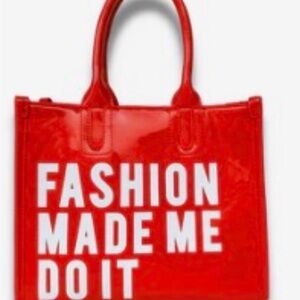 Red Fashion Tote Bag 
Brand: Fashion Rehab